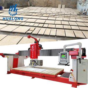 Hualong HSNC-450 Automatische 45-Grad-Kopf-Kipp-CNC-Granit-Brückensäge-Steinschneidemaschine