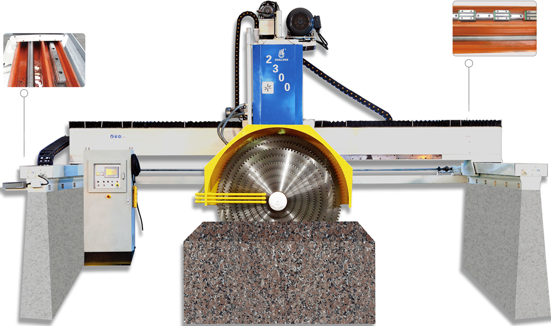 HUALONG Machinery Granitblock Multiblades Cutter Marmorsteinsäge Schneidemaschine zum Verkauf HLQH-2500